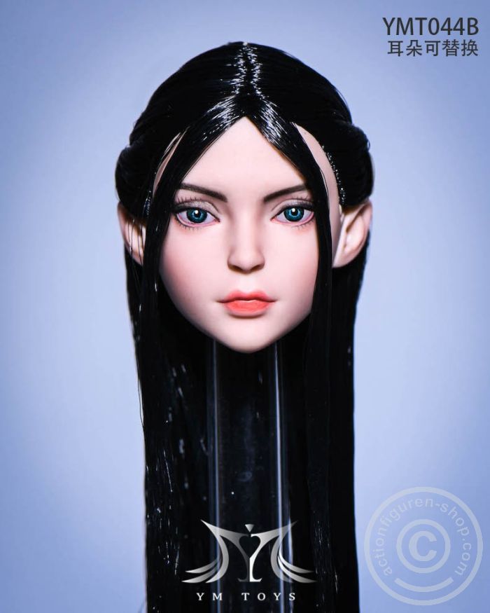 Elf 2.0 Head - black Hair - 2 pairs of ears