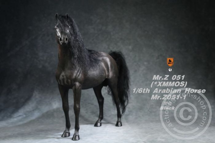 Arabian Horse w/ full European Harness - black