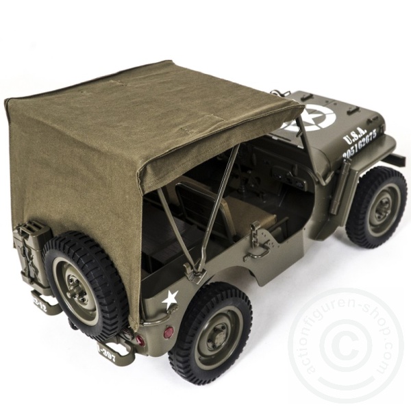 Rocc1031-04 Canvas Top for Willys Jeep - 1/6 scale