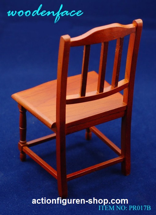 Stuhl, offene Lehne - rot/braun