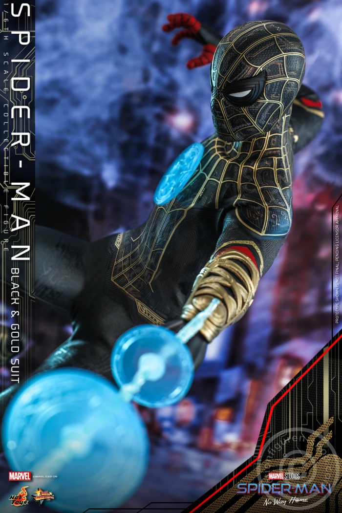608451-04Nd2LJlxKWbeiQ Spider-Man: No Way Home - Spiderman (Black & Gold Suit) - MMS604