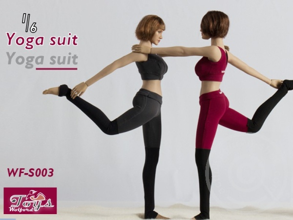 Contrast Yoga Suit Set - Deep Red