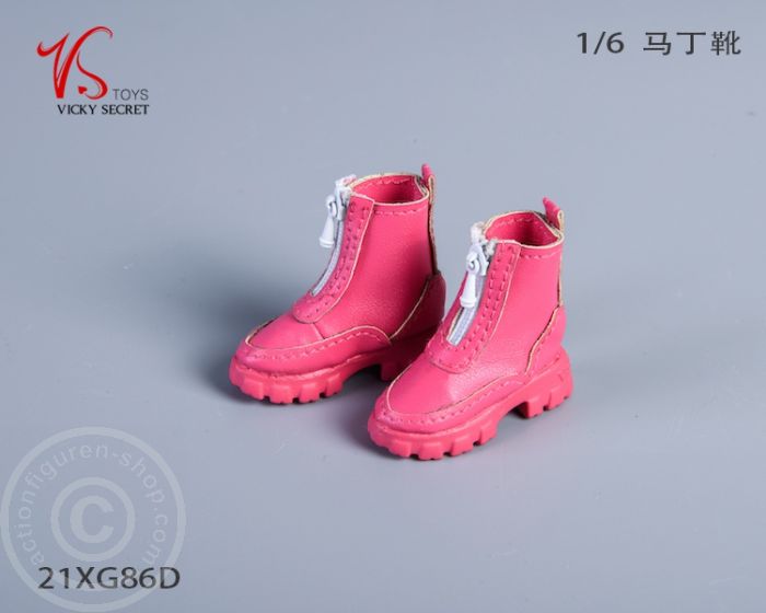 Zipper Martin Boots - Female - pink