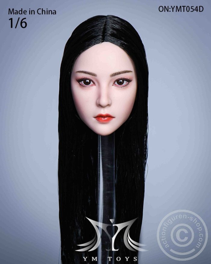 Female Head - Akiko - black clong Hair