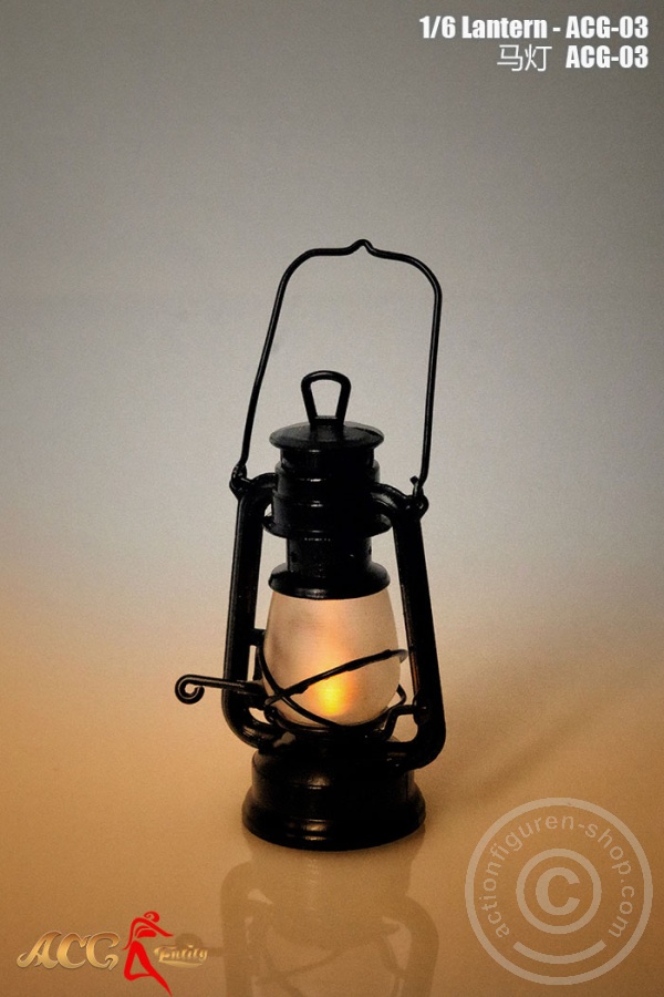 Wind- Petroleum-Lampe - Metall - mit LED