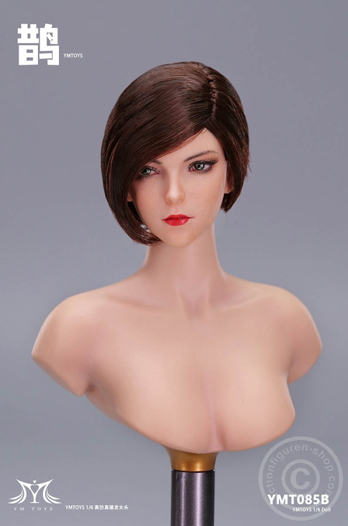 Female Head - short brown Hair