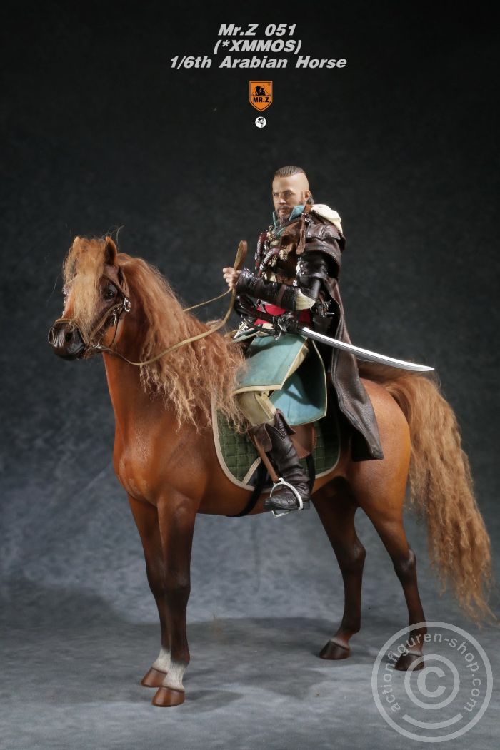 MRZ051-02-072VLULaZ8042Za Arabian Horse w/ full European Harness - brown