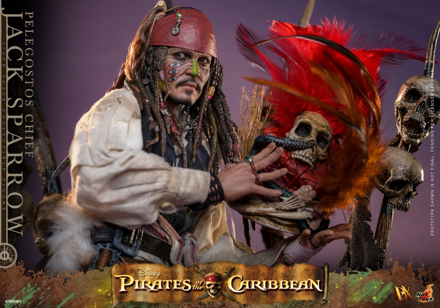 Pirates of the Caribbean: Dead Man's Chest - Pelegostos Chief Jack Sparrow - DX48 - in 1/6 scale