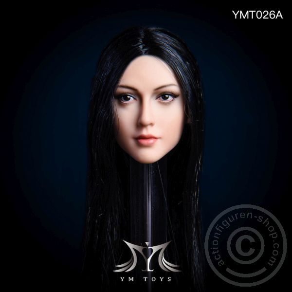 Kopf - schwarze lange Haare