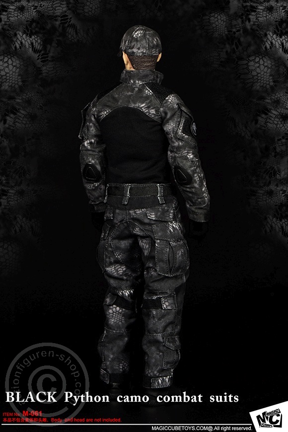 mcm061-03dkgVsf52zMsTU BLACK Python Camo Combat Suit