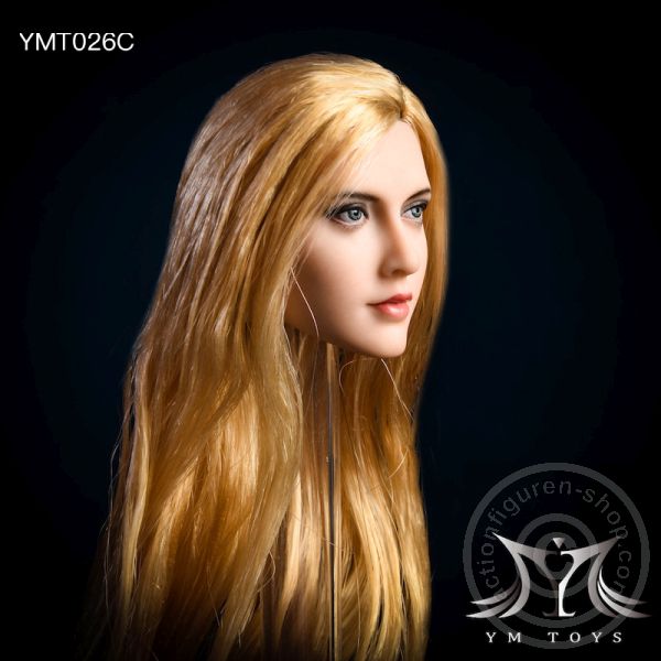 Kopf - blonde lange Haare