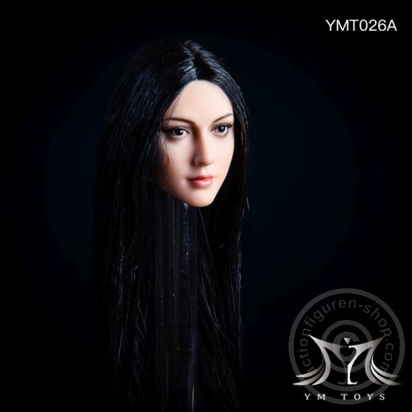 Kopf - schwarze lange Haare