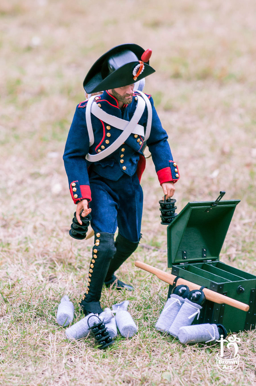 BA003D-34pE85WRZuypnRz Napoleonic - French Field Artillery Gunner - DeLuxe Version