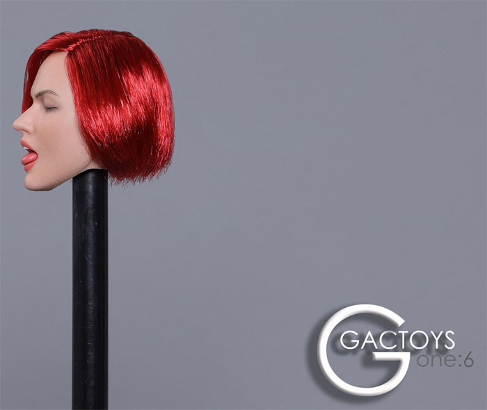 Female Head w/ closed Eyes - red hair