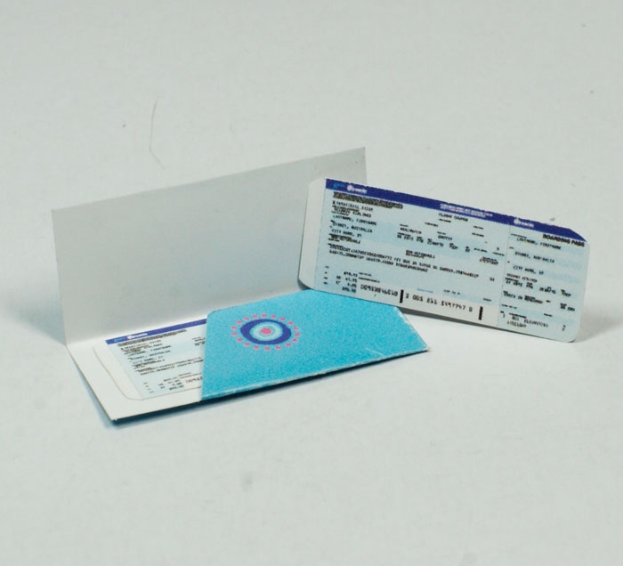 Flugticket mit Hülle