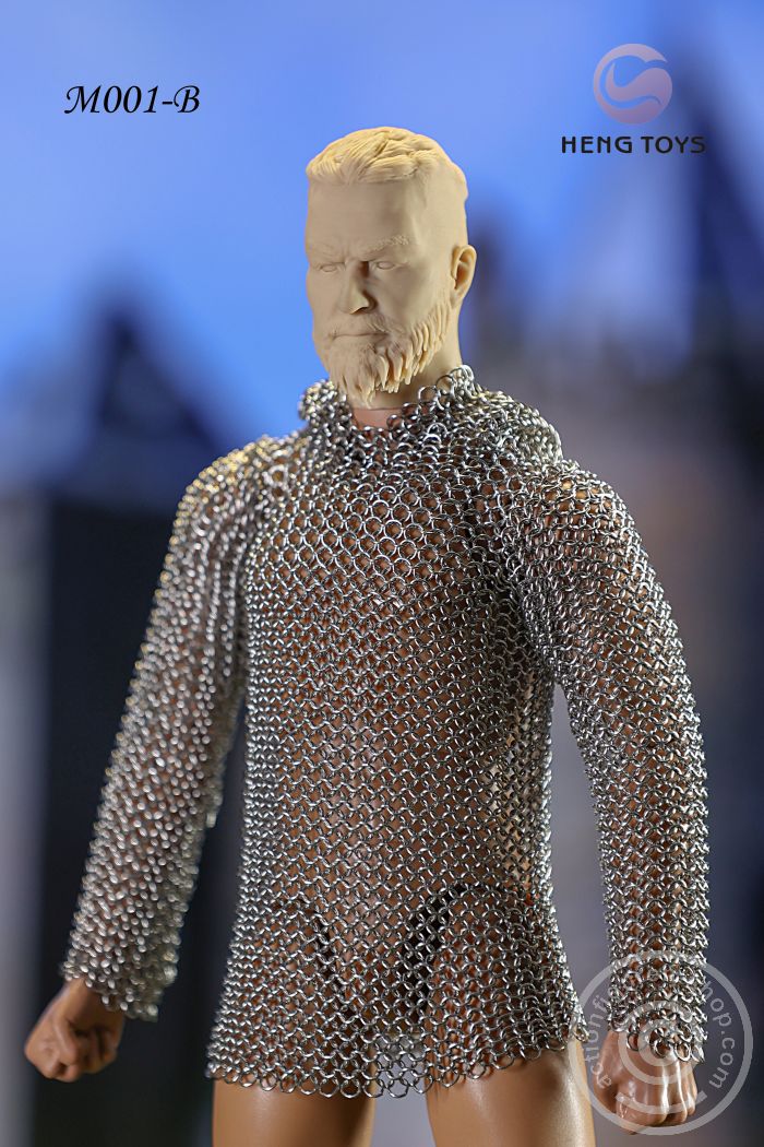 HTM001B-02 Chainmail (Long-sleeve Shirt w/ Hood) - Stainless Steel Armour - male