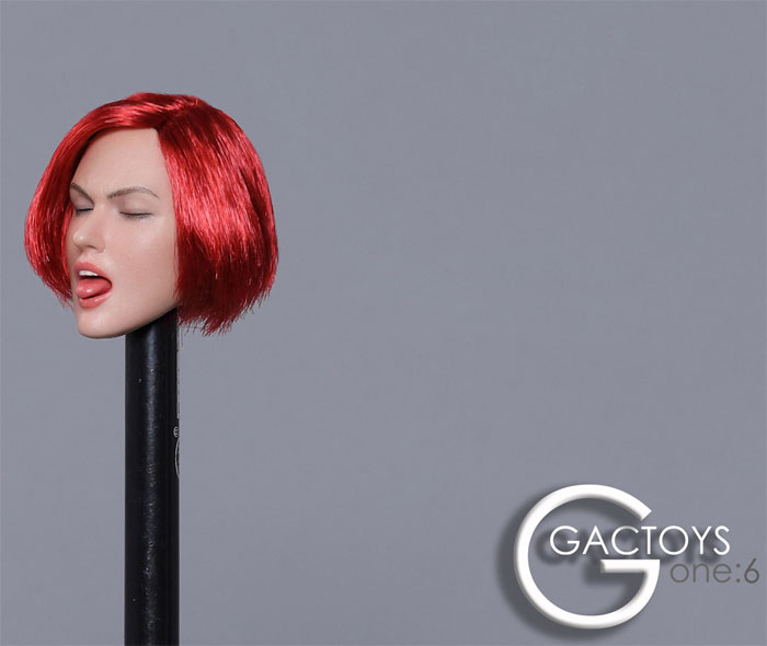 Female Head w/ closed Eyes - red hair