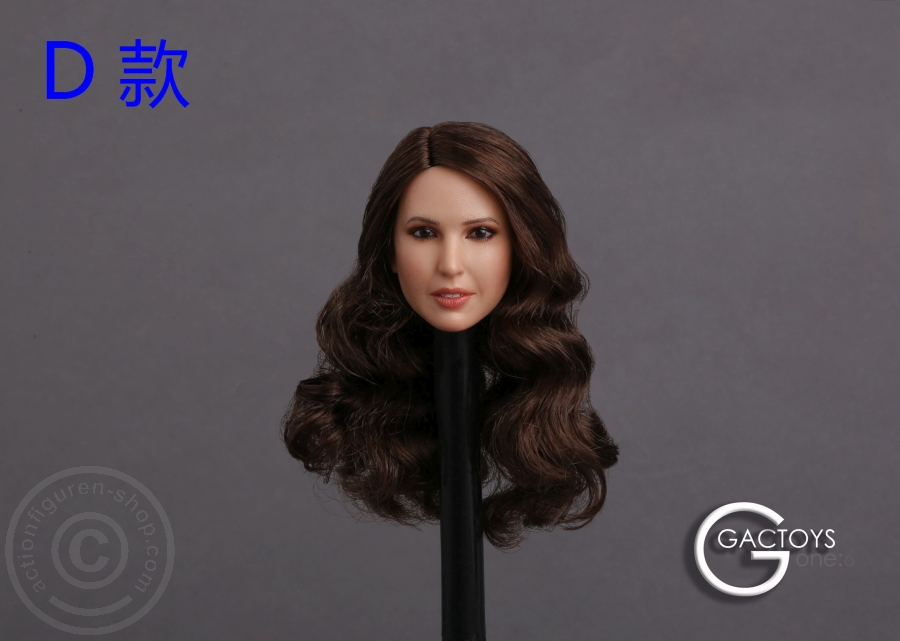 Female Head - brown curly hair