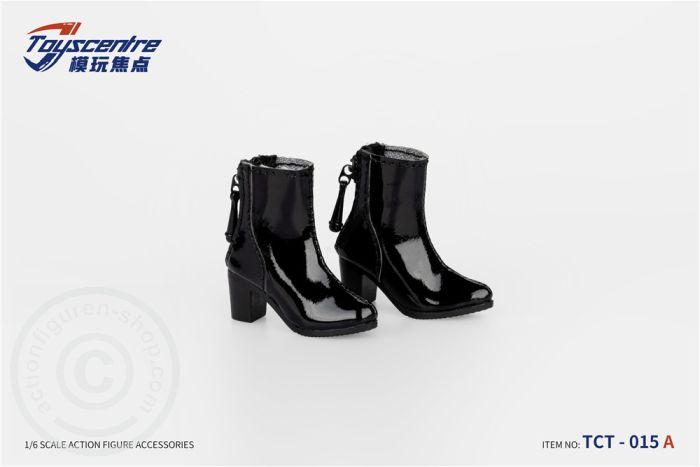 Black Female Boots w/ Zipper