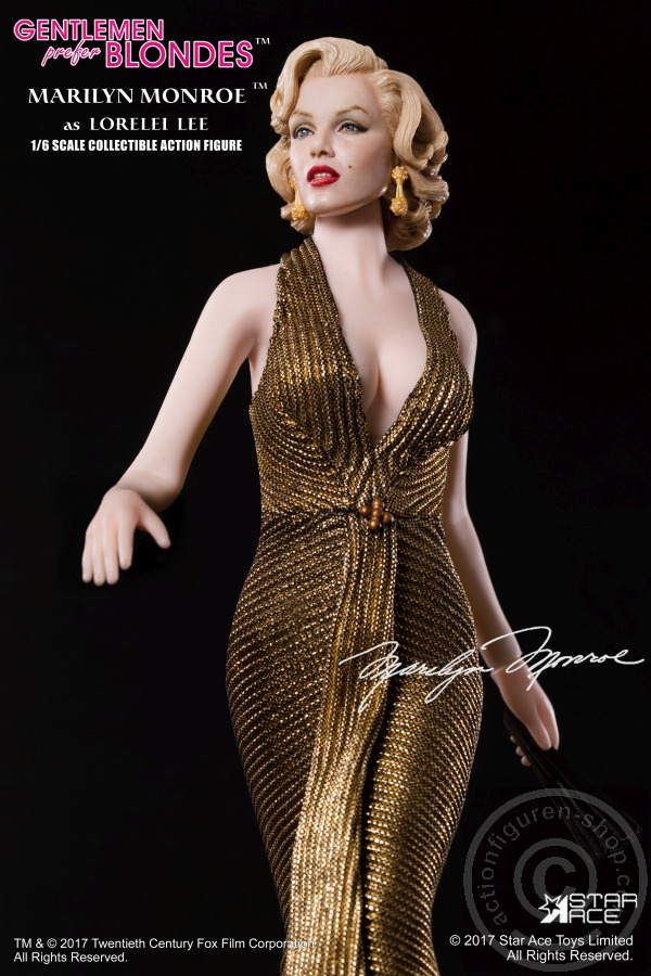 SA016-06 Marilyn Monroe - in Gold Dress