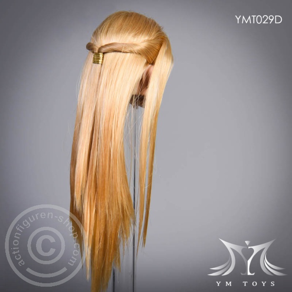 Head - blond Hair - w/ Braids and Barrette
