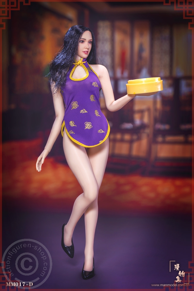 Chinese Restaurant Waitress Short Cheongsam - D