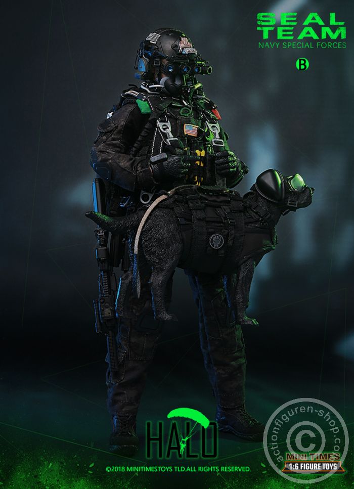MT-M013-05 SEAL Team - HALO - w/Dog - Navy Special Forces