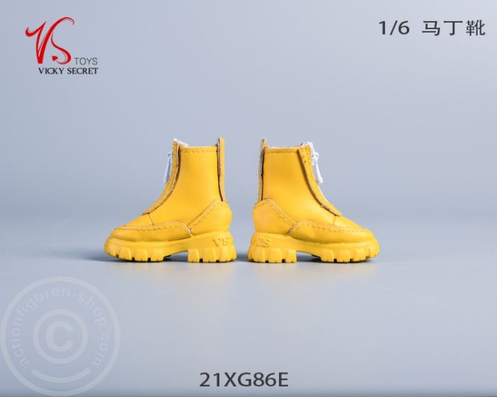 Zipper Martin Boots - Female - yellow