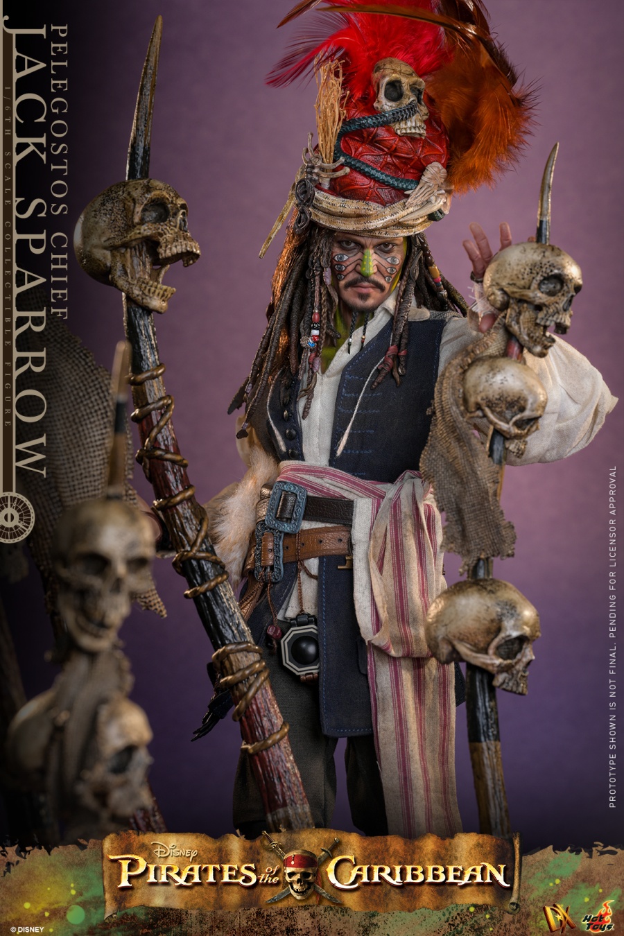 Pirates of the Caribbean: Dead Man's Chest - Pelegostos Chief Jack Sparrow - DX48 - in 1/6 scale