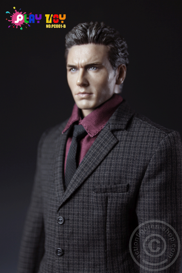pt-pc001b-03wBSqps6awjzRt Men Suit - Dark brown / black checkerd