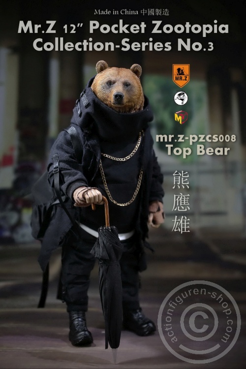 MRZpccs08-03 Top Bear - 12" Pocket Zootopia Collection-Series No.3