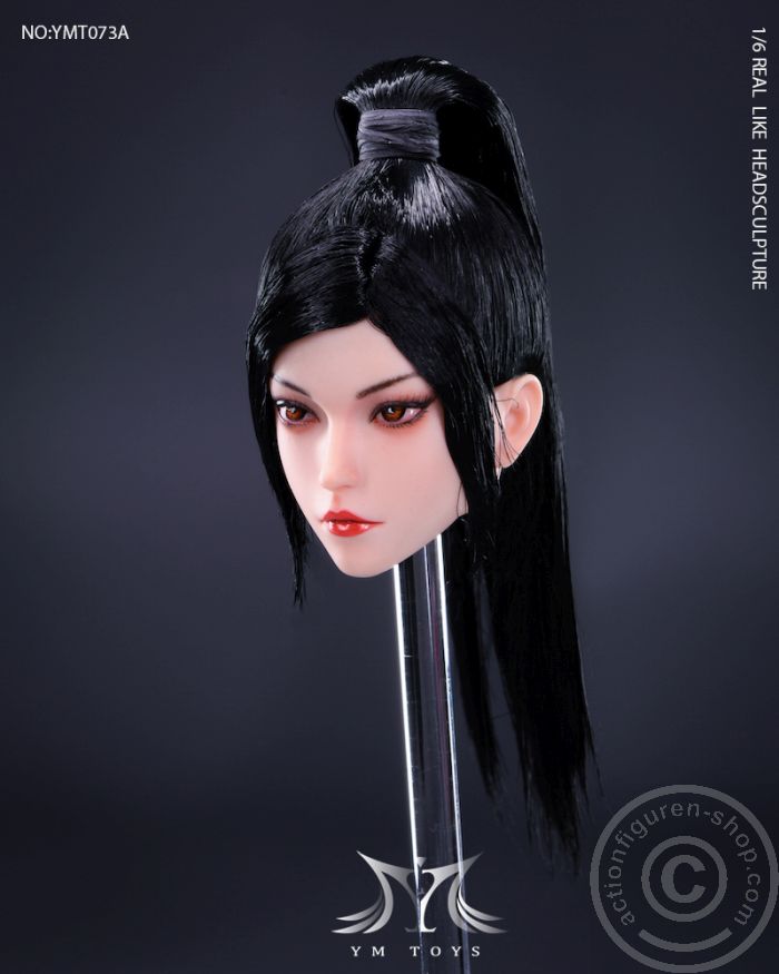 Head - Meier Girl - black Braid - Pin-Up Hair