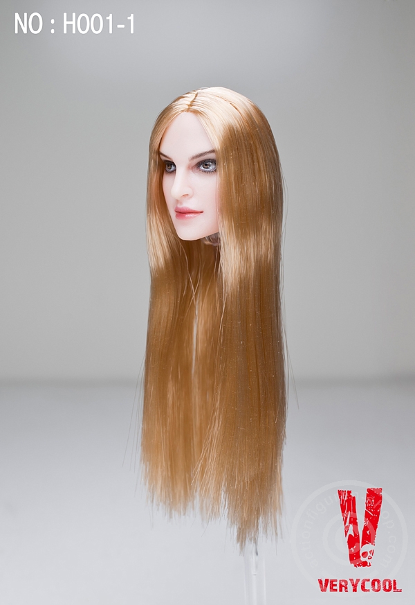 Kopf - glatte blonde Haare