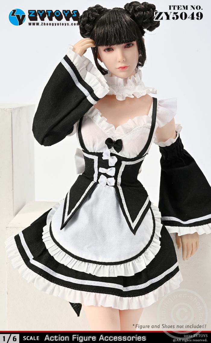 ZY5049-03 Sexy Black & White Maid Dress