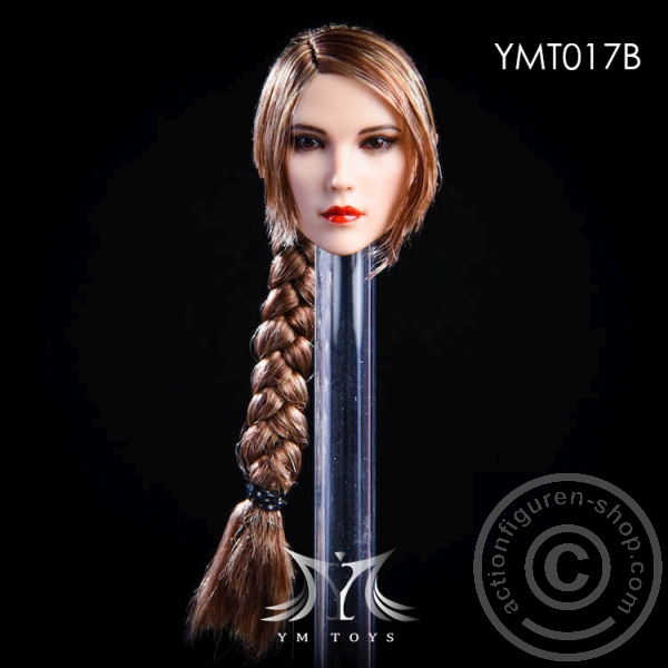 Kopf - braune Haare - Zopf