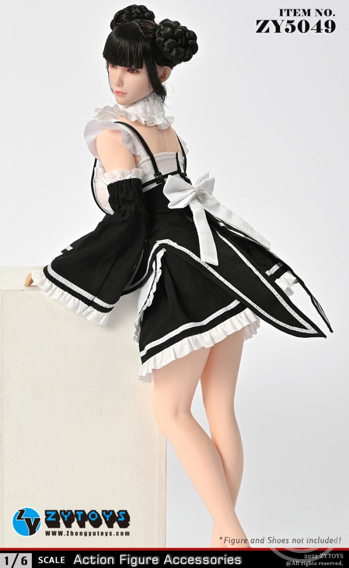 ZY5049-04 Sexy Black & White Maid Dress
