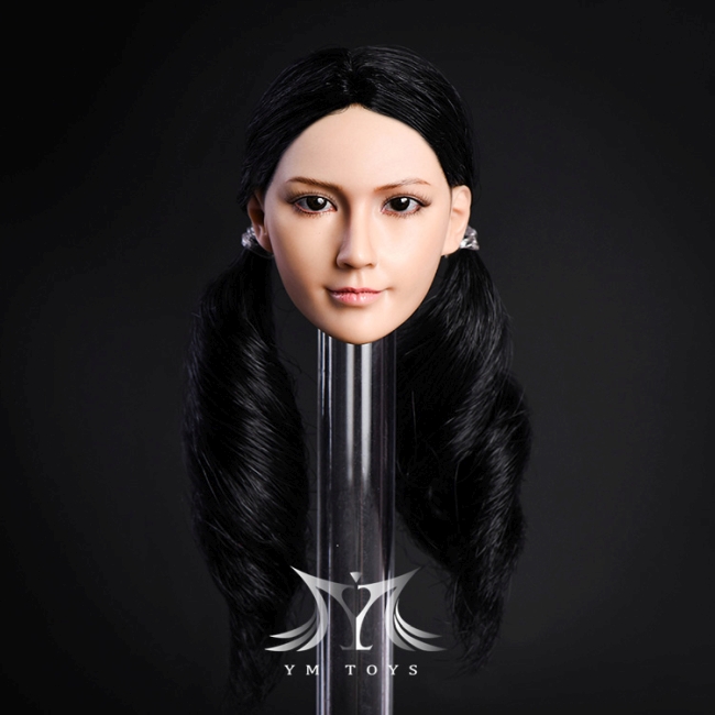 Kopf - schwarze Haare - Zöpfe