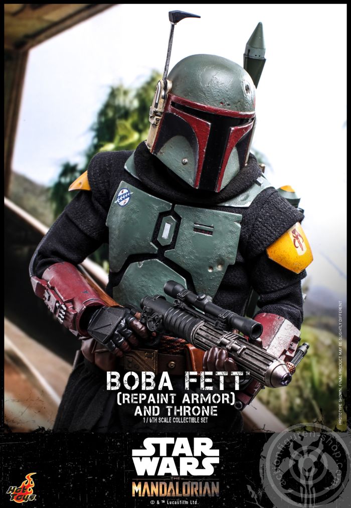 Star Wars: The Mandalorian - Boba Fett (Repaint Armor) & Throne