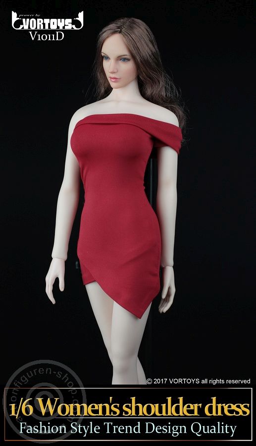 Womens Shoulder Dress - Rot