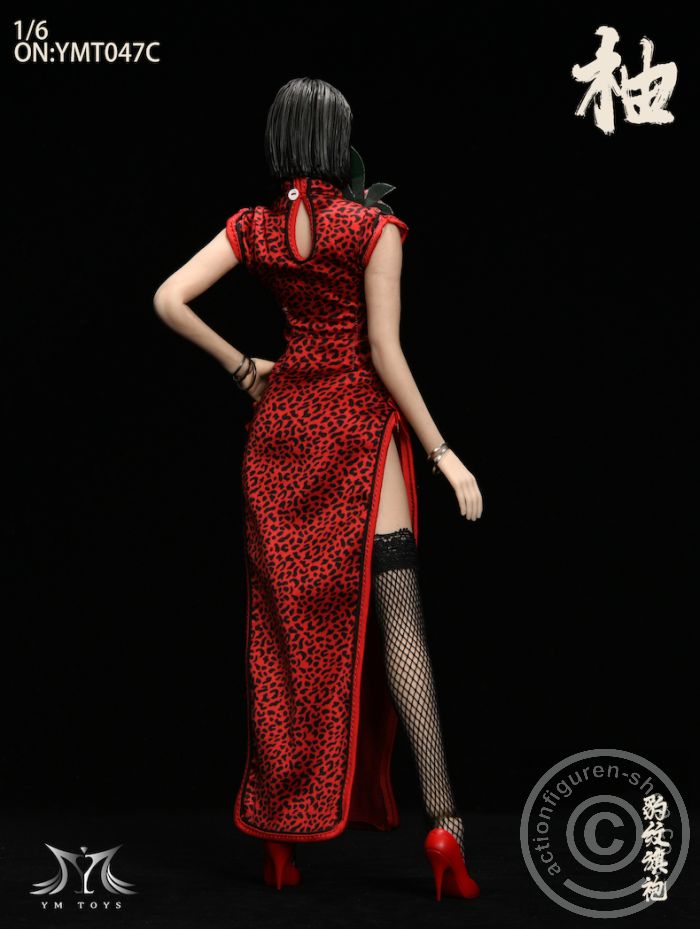 YMT-47C-03 Leopard Print Cheongsam & Female Head Sculpt "Pomelo" - C