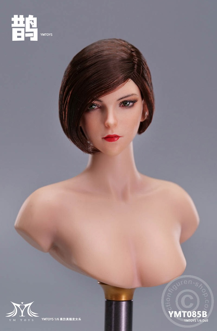 Female Head - short brown Hair