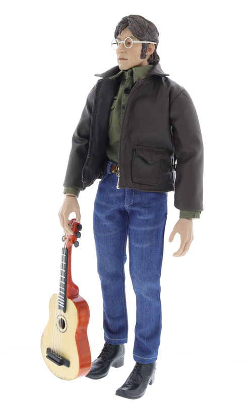 John Lennon w/ brown Leather Jacket