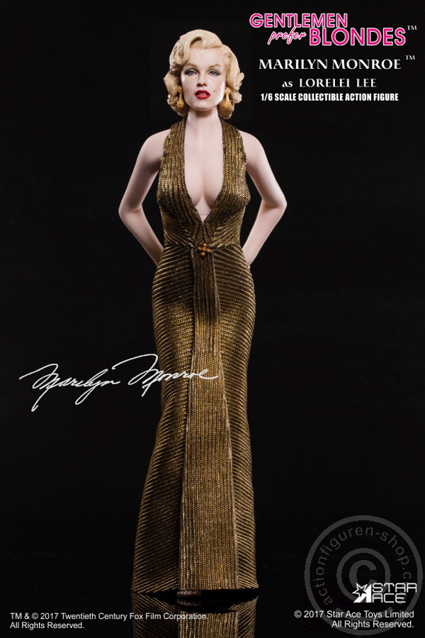 SA016-01 Marilyn Monroe - in Gold Dress