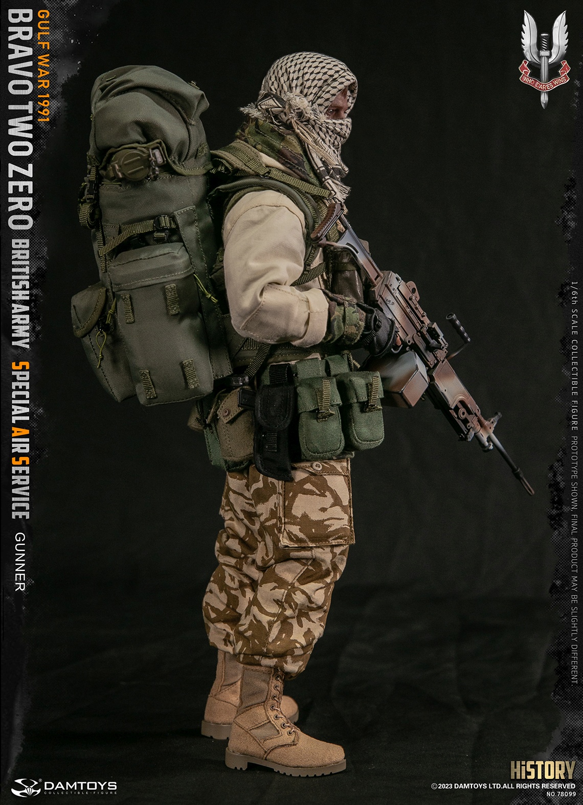 Bravo Two Zero - British Army Special Air Service (SAS) Gunner - Gulf War 1991 - in 1/6 scale Bravo Two Zero - British Army Special Air Service (SAS) Gunner - Gulf War 1991 - in 1/6 scale