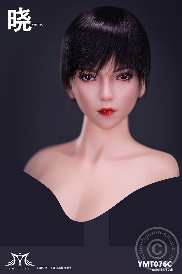 Female Head - short black Hair