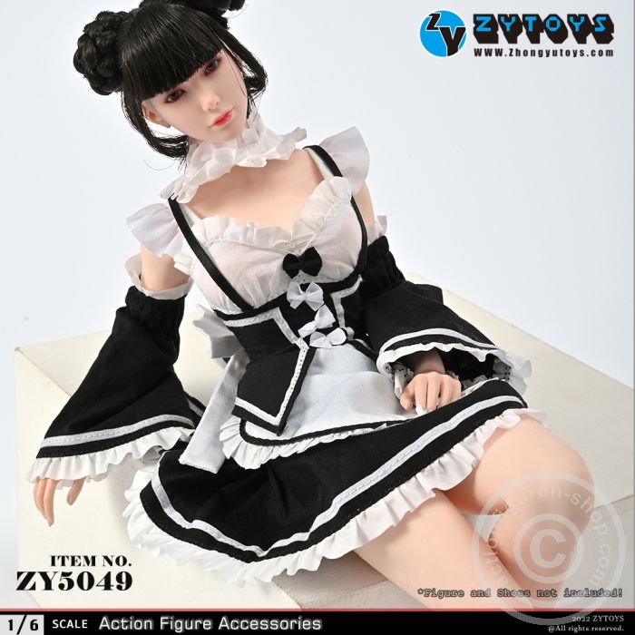 ZY5049-06 Sexy Black & White Maid Dress