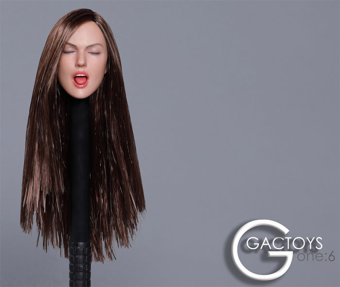 Female Head w/ closed Eyes - brown hair