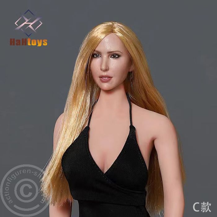 Female Head - long blond Hair