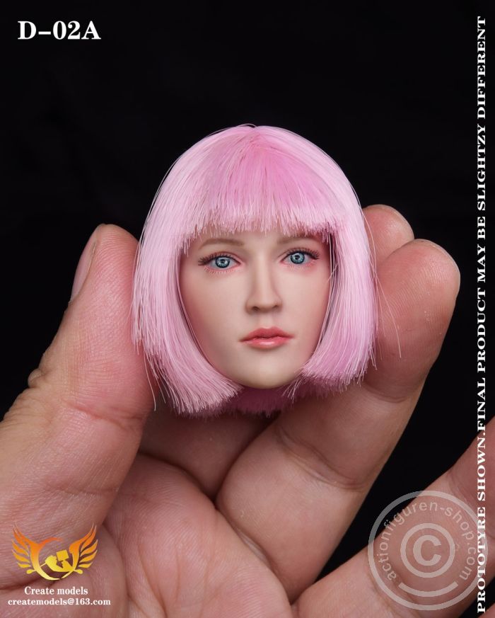Head - short Pink Hair