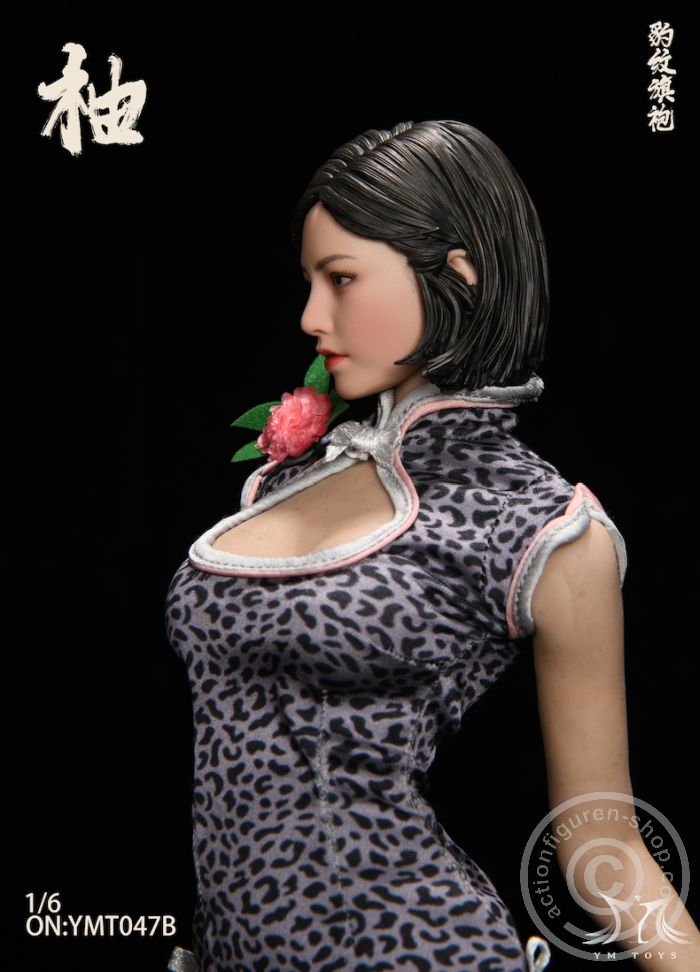 YMT-47A-07 Leopard Print Cheongsam & Female Head Sculpt "Pomelo" - A